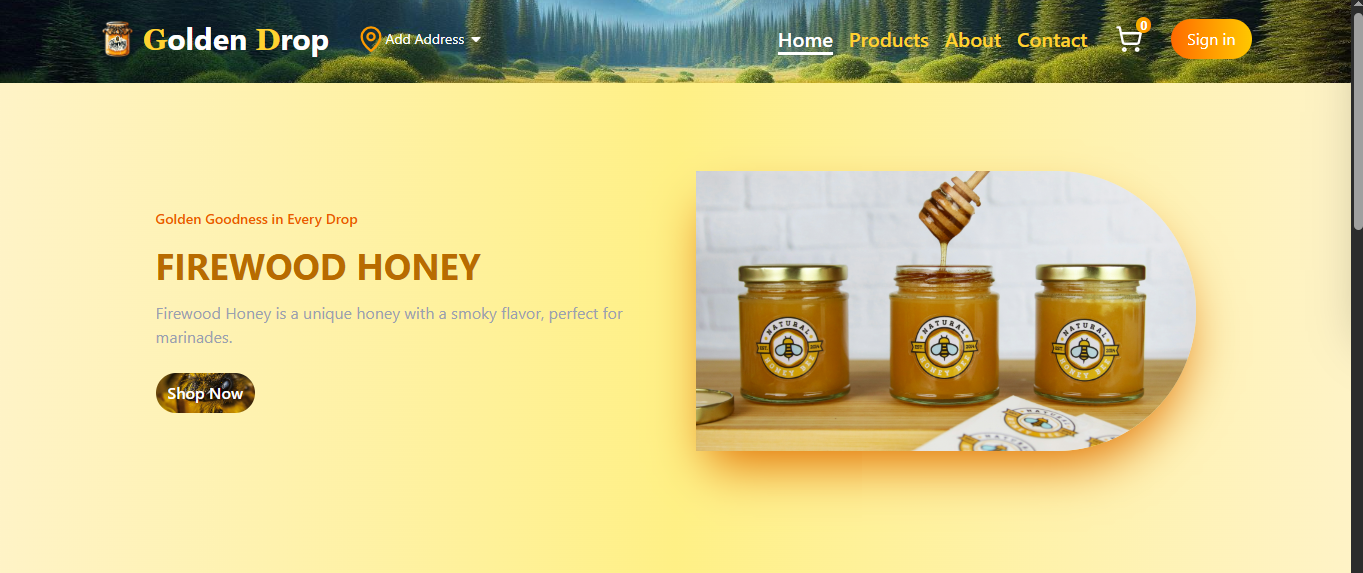 Golden Drop — Honey E-commerce